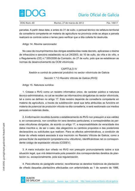 DECRETO 256/2011 - Medio Rural - Xunta de Galicia