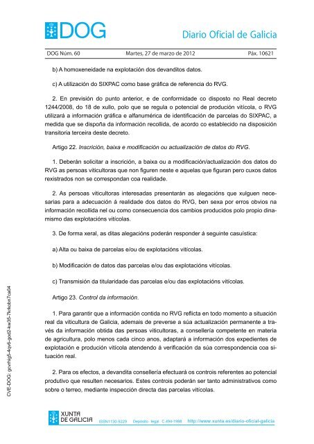 DECRETO 256/2011 - Medio Rural - Xunta de Galicia