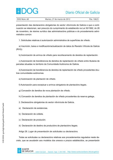 DECRETO 256/2011 - Medio Rural - Xunta de Galicia