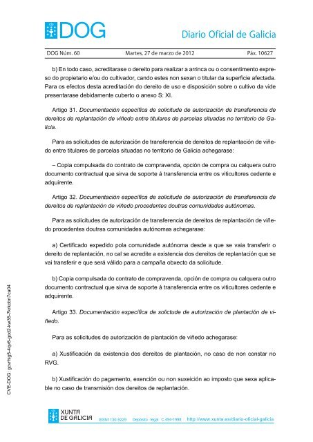 DECRETO 256/2011 - Medio Rural - Xunta de Galicia