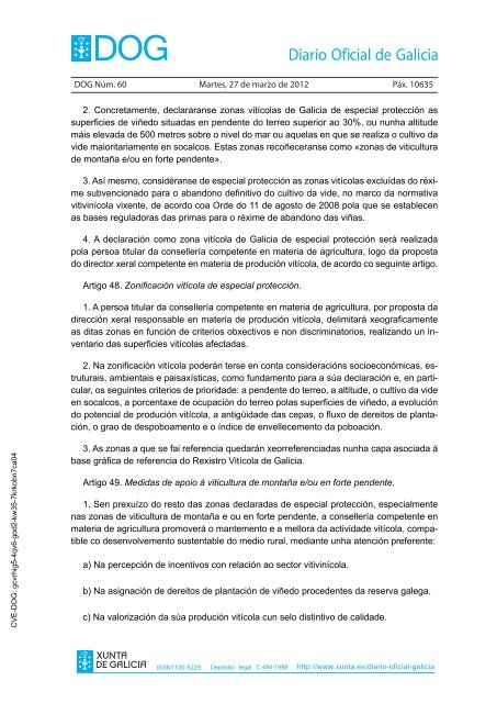 DECRETO 256/2011 - Medio Rural - Xunta de Galicia