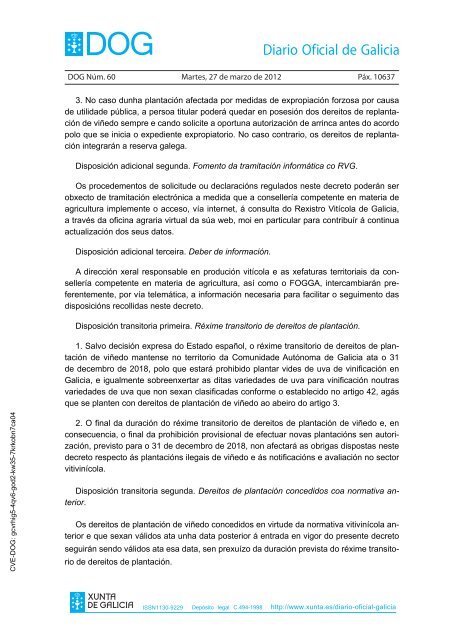 DECRETO 256/2011 - Medio Rural - Xunta de Galicia