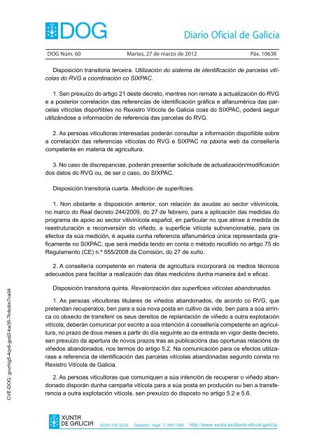 DECRETO 256/2011 - Medio Rural - Xunta de Galicia