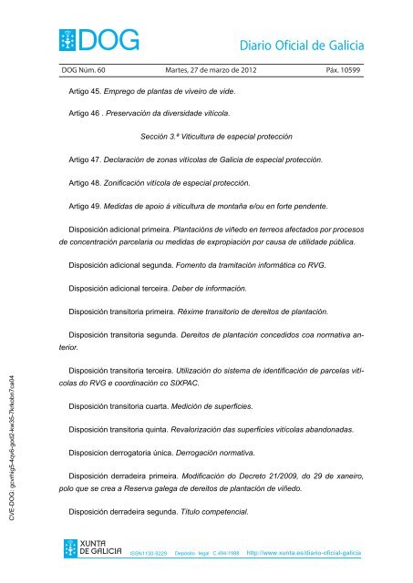 DECRETO 256/2011 - Medio Rural - Xunta de Galicia