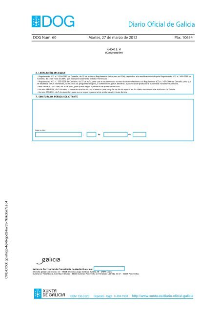 DECRETO 256/2011 - Medio Rural - Xunta de Galicia