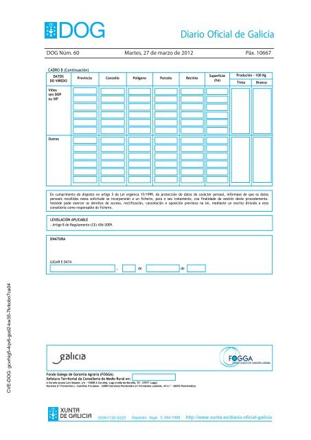 DECRETO 256/2011 - Medio Rural - Xunta de Galicia