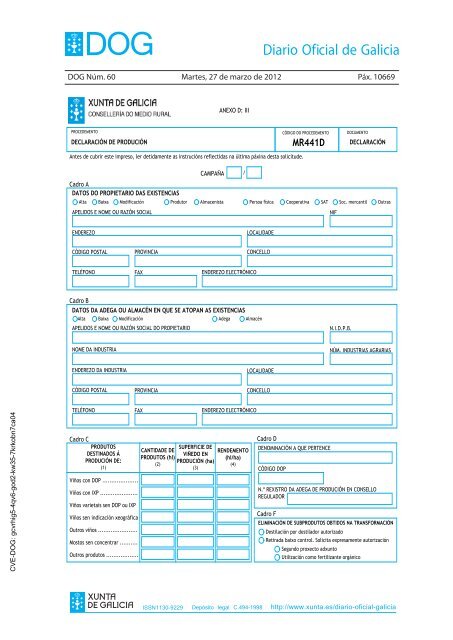 DECRETO 256/2011 - Medio Rural - Xunta de Galicia