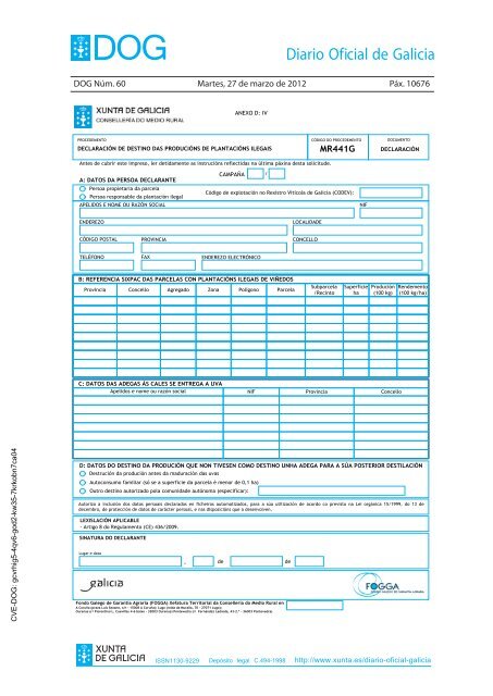 DECRETO 256/2011 - Medio Rural - Xunta de Galicia