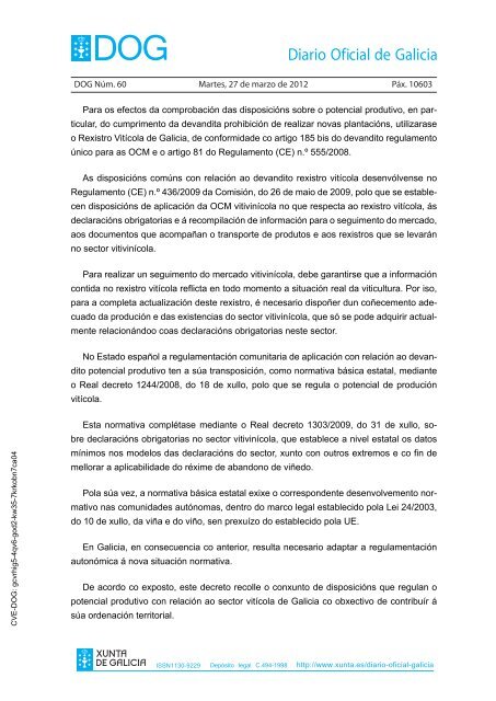 DECRETO 256/2011 - Medio Rural - Xunta de Galicia