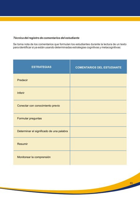 guia de estrategias metacognitivas para desarrollar la comprensión ...