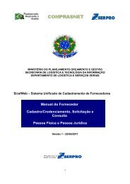 Manual do Fornecedor Cadastro/Credenciamento ... - ComprasNet