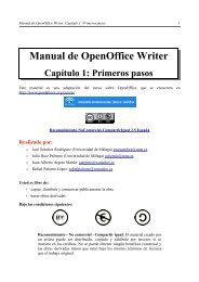 Manual de OpenOffice Writer. Capítulo 1. Primeros pasos