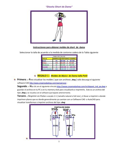 Diseña Short de Dama - Moldes de ropa y patrones para diseñar