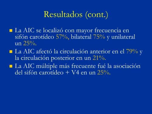 Localización y frecuencia de placas ateromatosas intracraneales en ...