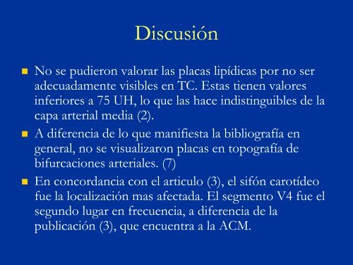 Localización y frecuencia de placas ateromatosas intracraneales en ...