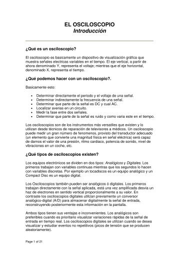 Introducción al Osciloscopio - Spc960.com