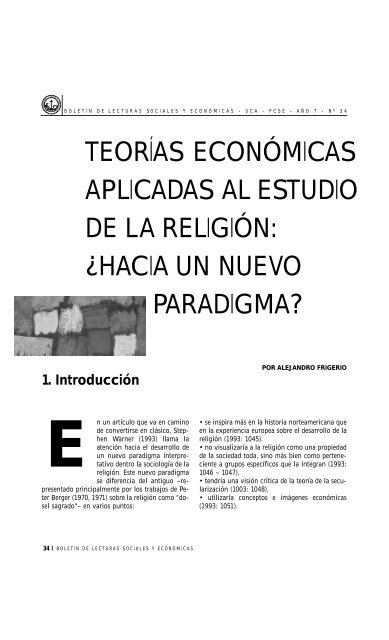 hacia un nuevo paradigma?