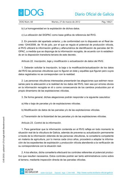 DECRETO 256/2011 - Medio Rural - Xunta de Galicia