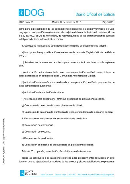 DECRETO 256/2011 - Medio Rural - Xunta de Galicia