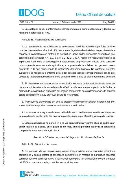 DECRETO 256/2011 - Medio Rural - Xunta de Galicia