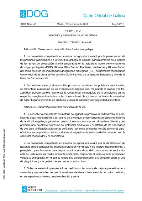 DECRETO 256/2011 - Medio Rural - Xunta de Galicia