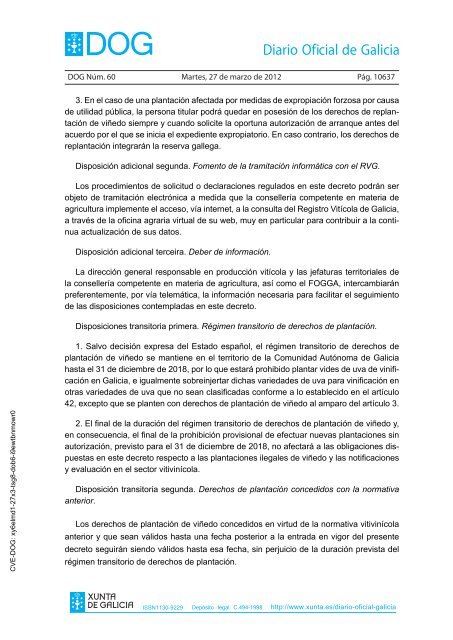 DECRETO 256/2011 - Medio Rural - Xunta de Galicia