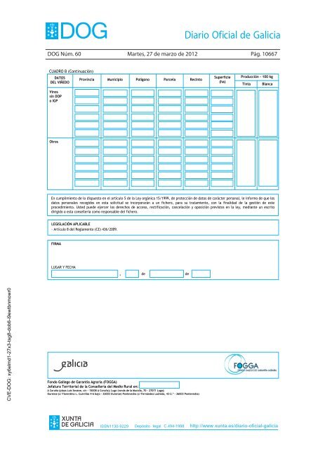 DECRETO 256/2011 - Medio Rural - Xunta de Galicia