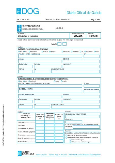 DECRETO 256/2011 - Medio Rural - Xunta de Galicia