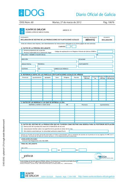 DECRETO 256/2011 - Medio Rural - Xunta de Galicia