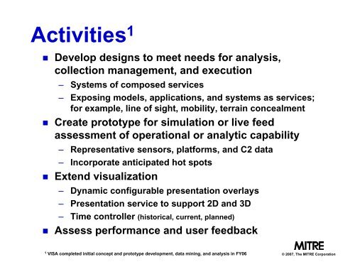 Visualization for Improved Situational Awareness - Mitre