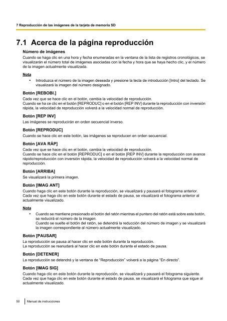 Manual de instrucciones Serie WV-SF430 - psn-web.net screenshot