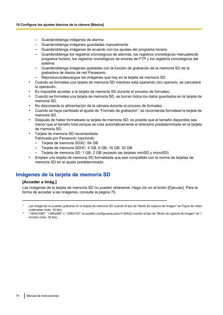 Manual de instrucciones Serie WV-SF430 - psn-web.net screenshot