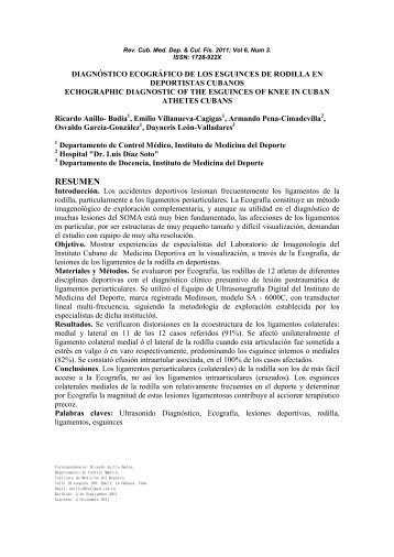 RESUMEN - Instituto de Medicina Deportiva de Cuba
