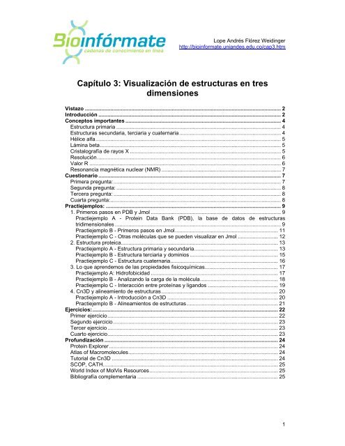 Capítulo 3: Visualización de estructuras en tres dimensiones