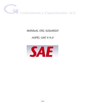 MANUAL DEL USUARIO ASPEL-SAE V.4.0