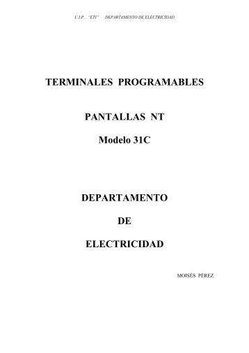 TERMINALES PROGRAMABLES PANTALLAS NT Modelo ... - CIP ETI