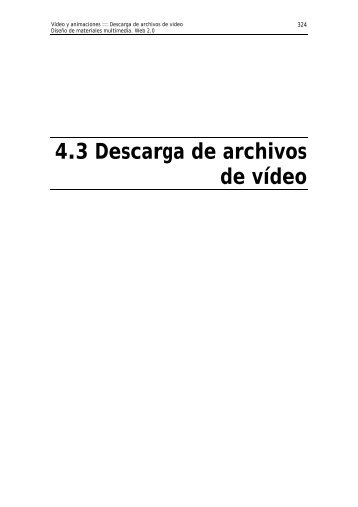 4.3 Descarga de archivos de vídeo