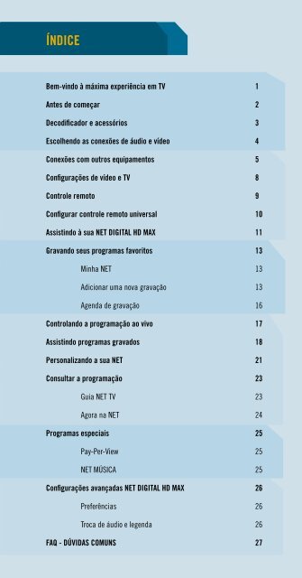 Guia Prático de Consulta da NET Digital HD Max