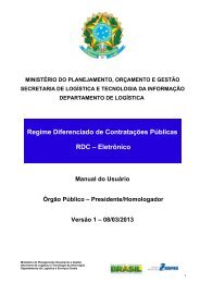 MINISTÉRIO DO PLANEJAMENTO, ORÇAMENTO E ... - ComprasNet