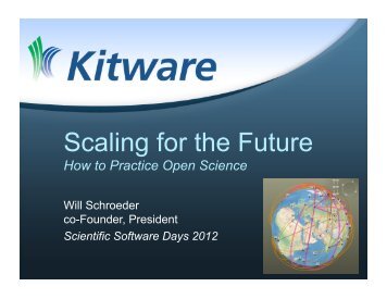Scaling for the Future - Scientific Software Days