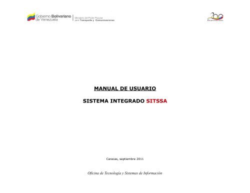 MANUAL DE USUARIO SISTEMA INTEGRADO SITSSA