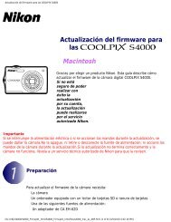 Actualización del firmware para las COOLPIX S4000 - Nikon