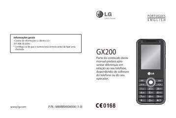 Manual LG GX 200 - Zon