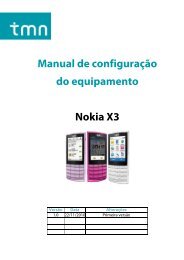 Manual de configuração do equipamento Nokia X3 - Tmn