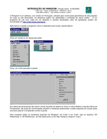 1 INTRODUÇÃO AO WINGEOM (Versão inicial - 01/06 ... - Unesp