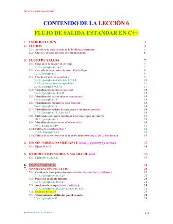 Flujo de salida estandar en C++ - Instituto Politécnico Nacional