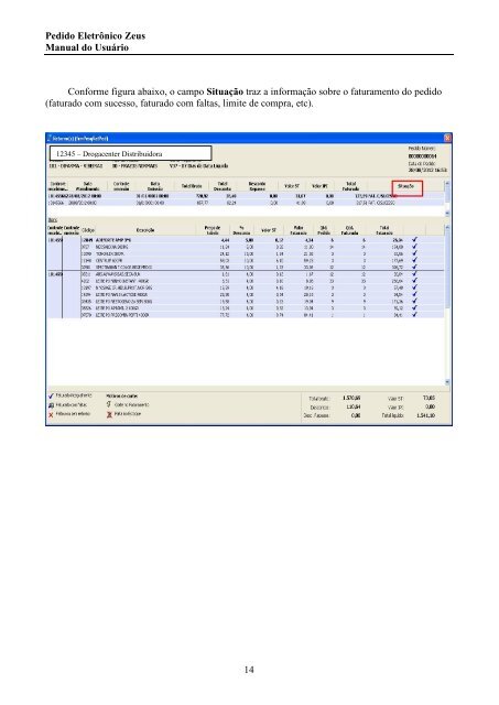 Manual de Utilização Pedido Eletrônico Zeus