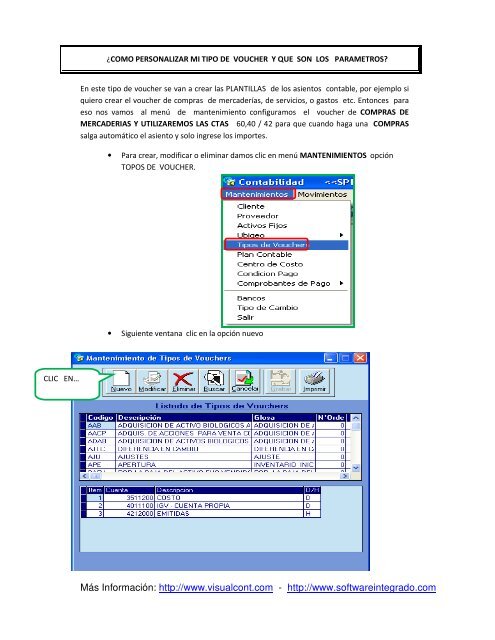 Cómo personalizar mi tipo de voucher y que - VisualCont