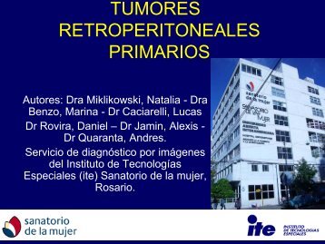 tumores retroperitoneales primarios - Congreso SORDIC