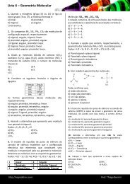 Lista 6 – Geometria Molecular